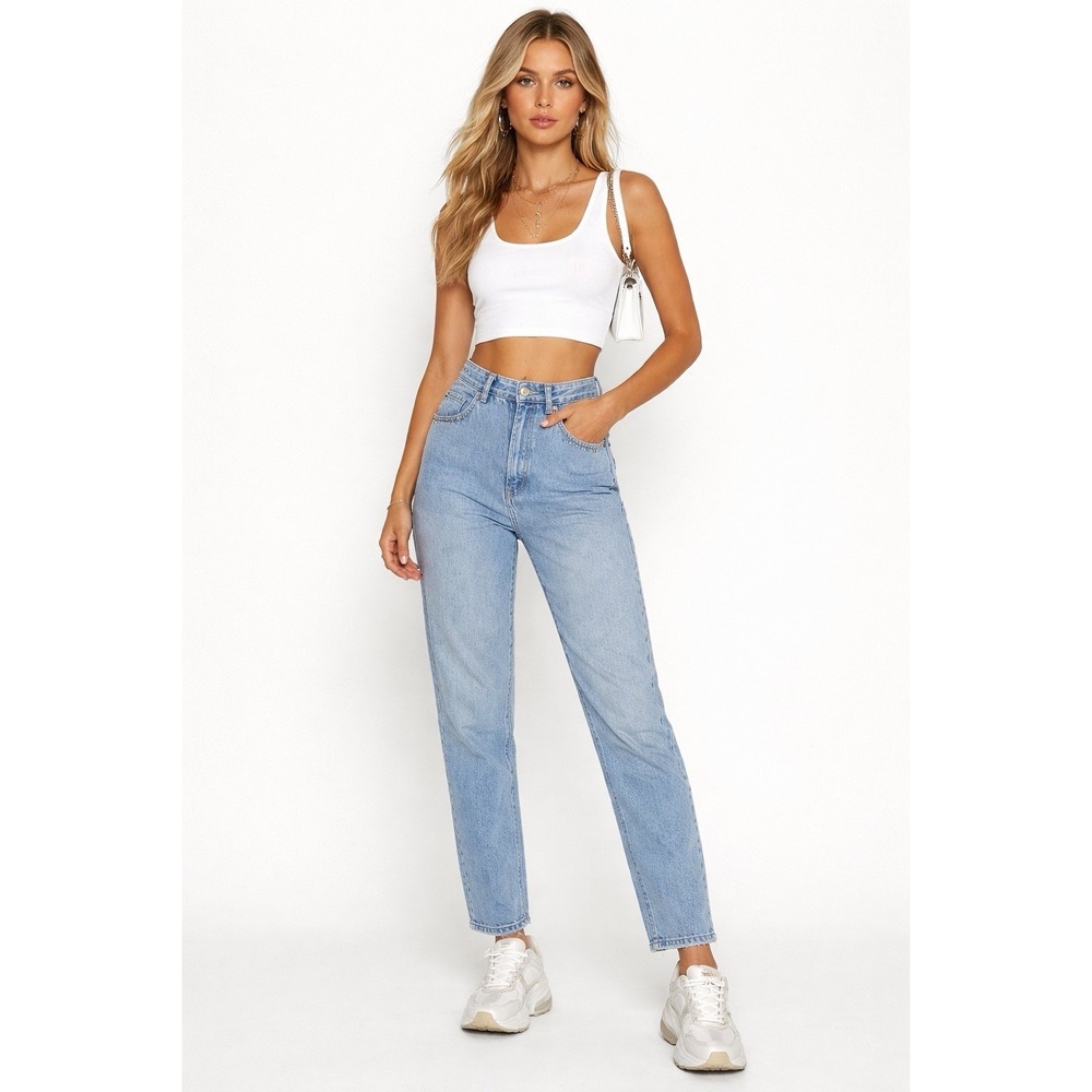 High Rise Straight Leg Jeans - Size 8(Fits Like A 6)
